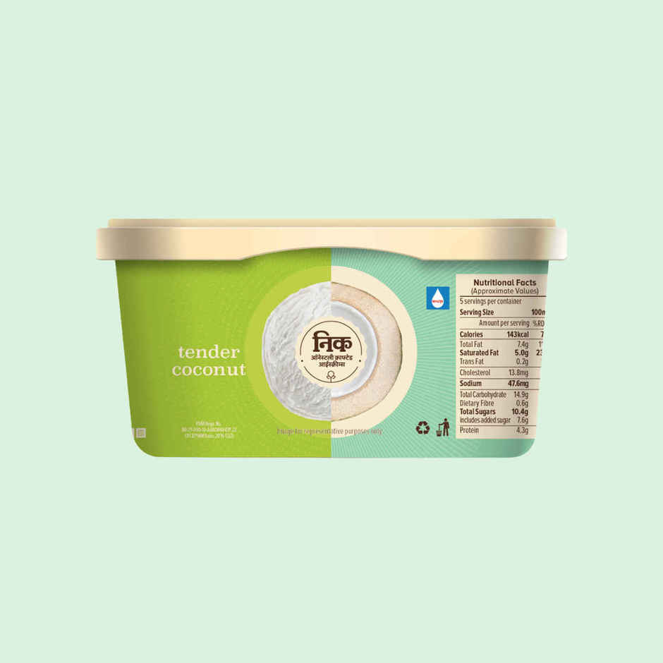 NIC Tender Coconut Ice Cream | Preservative Free | No Artificial Flavors
