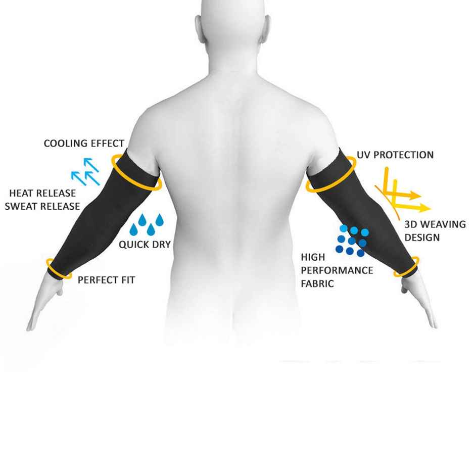 Mototrance Arm Sleeves Compression Sleeves For The Arm And Elbow - Black