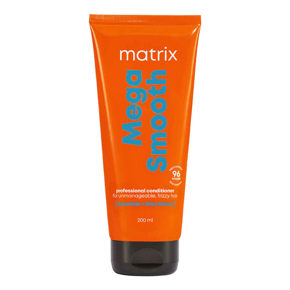 Matrix Mega Smooth Shampoo, Conditioner & Serum Combo, Defy Frizz For 4 Days, For All Hair Types
