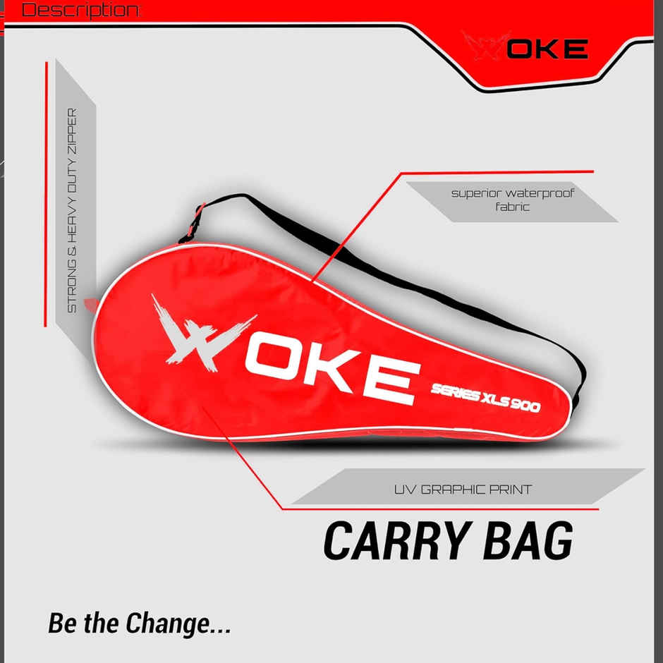 WOKE Xls900 Badminton Racket | Red