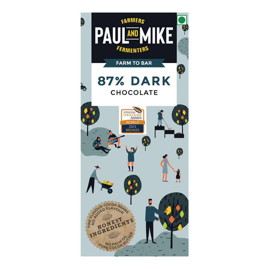 Paul And Mike Dark Chocolate Bar