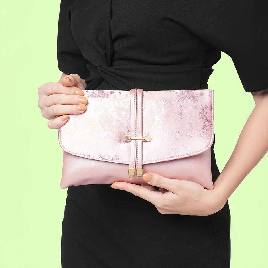 Lavie Women's Chirpy Envelope Clutch | Small | Light Pink