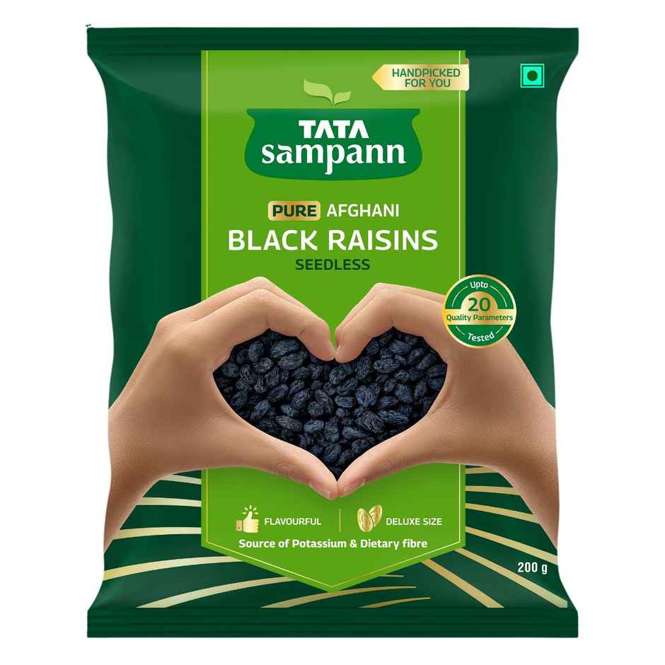 Tata Sampann Absolutely Pure | Seedless Black Raisins