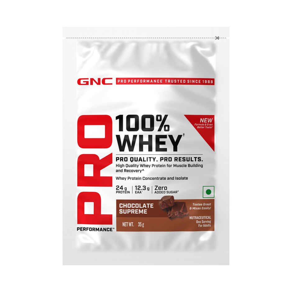 GNC 6 Pro Performance Whey Protein Sachets + Free Shaker