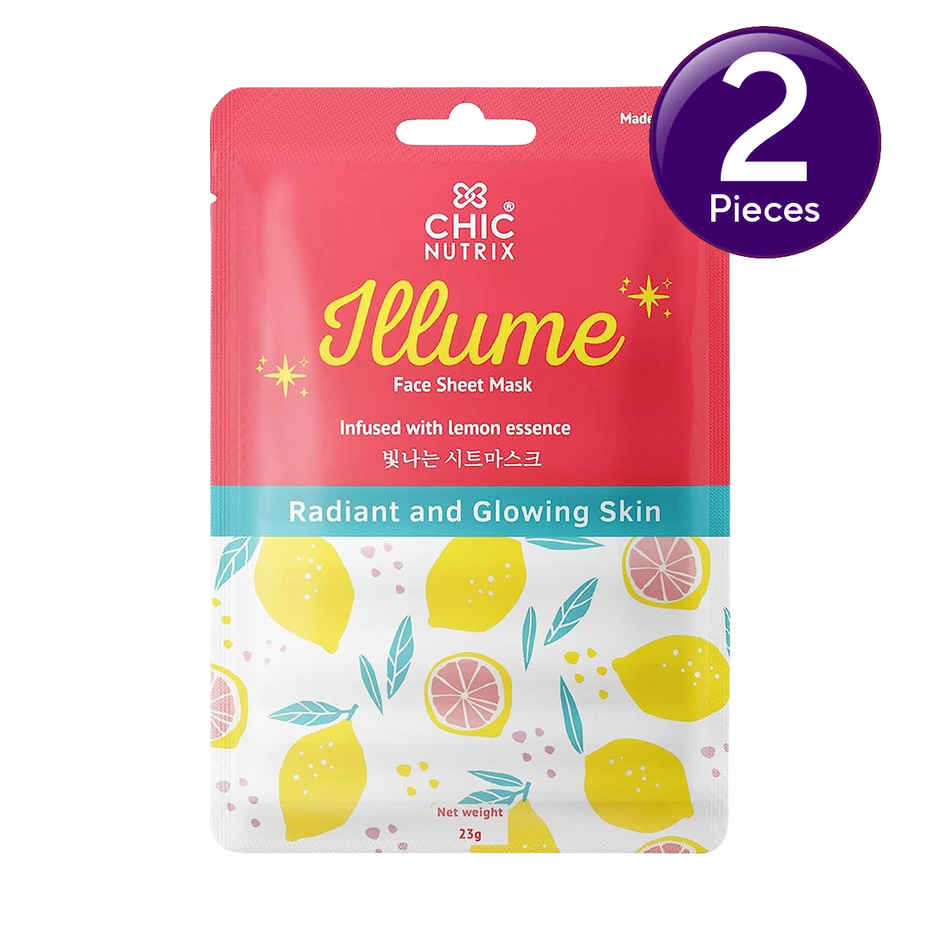 Chicnutrix Korean Face Sheet Mask For Brightening Skin Combo