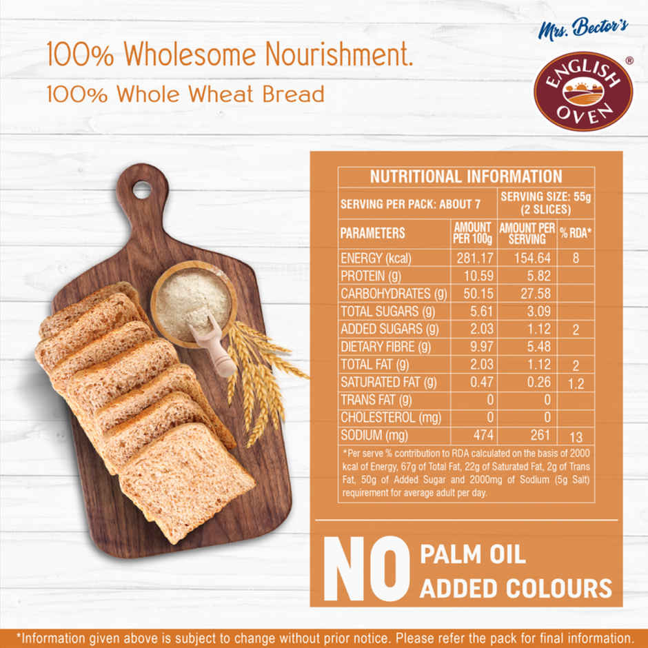 English Oven Zero Maida 100% Whole Wheat Bread Combo
