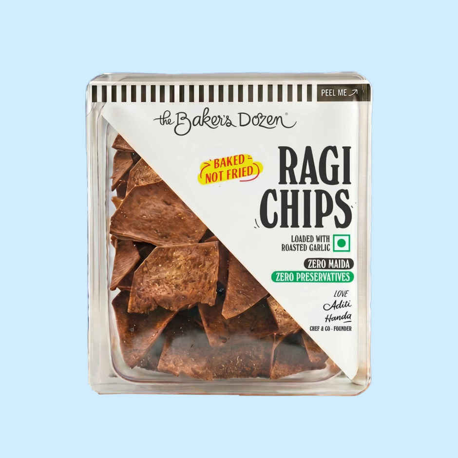 The Baker's Dozen Ragi Chips Zero Maida | High Protein | Baked | Healthy Snacks | Millet Snacks
