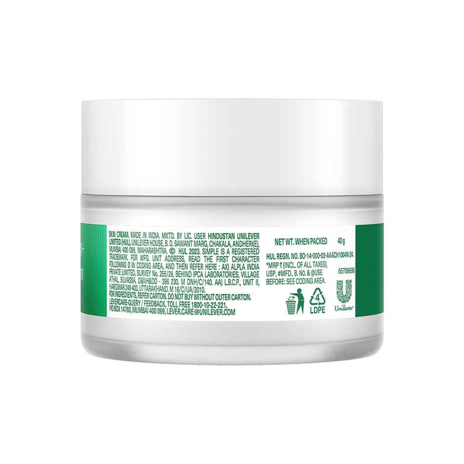 Simple Barrier Repair+ Hydrating Cream | 22% Ceramide Boosters | Moisturiser