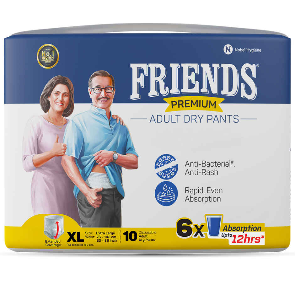 Friends Adult Diaper Pant | Premium Type | XL | 30 - 56 in