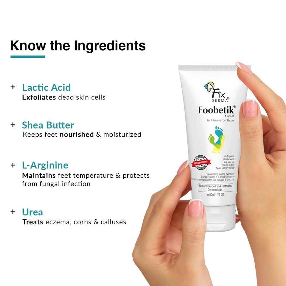 Fixderma Foobetik Cream Foot Cream Foot Care For Diabetic For Dry & Cracked Feet Moisturizes