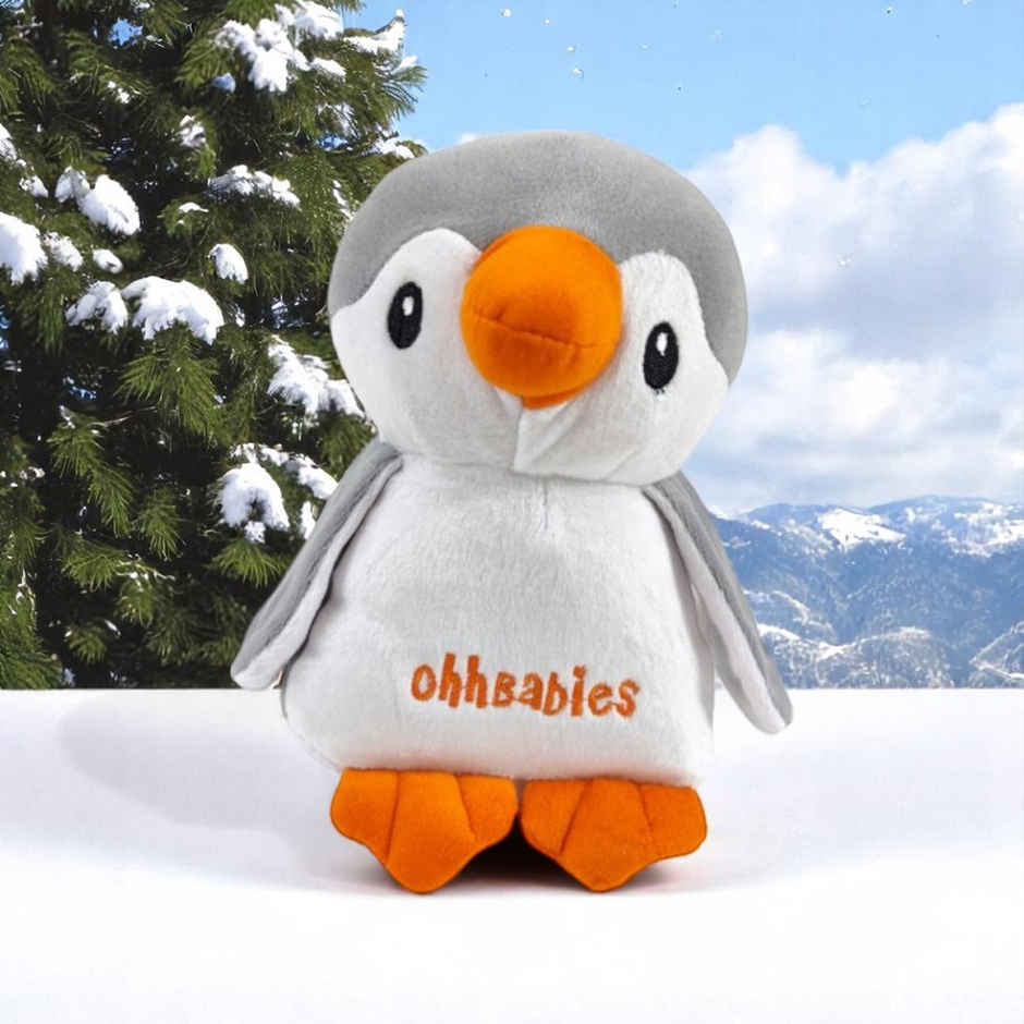Ohhbabies Penguin Soft Rattle Toy | Grey