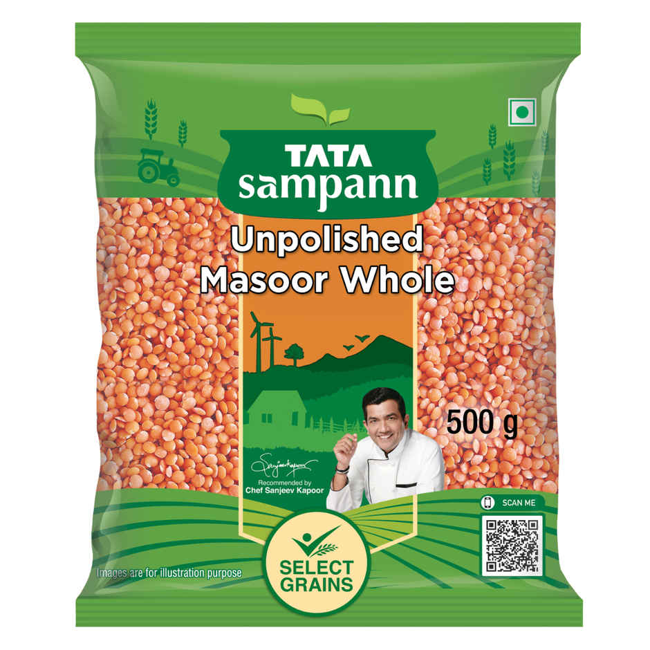 Tata Sampann Unpolished Masoor - Whole Combo