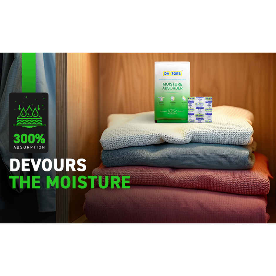 Davsorb Moisture Absorber Pack for Store Room, Cupboard, Shoes