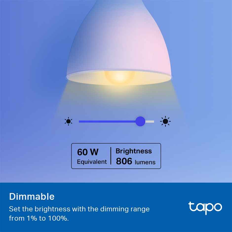TP-Link Tapo L530B Smart Wi-Fi Light Bulb, Compatible with Alexa and Google Home, Multicolor