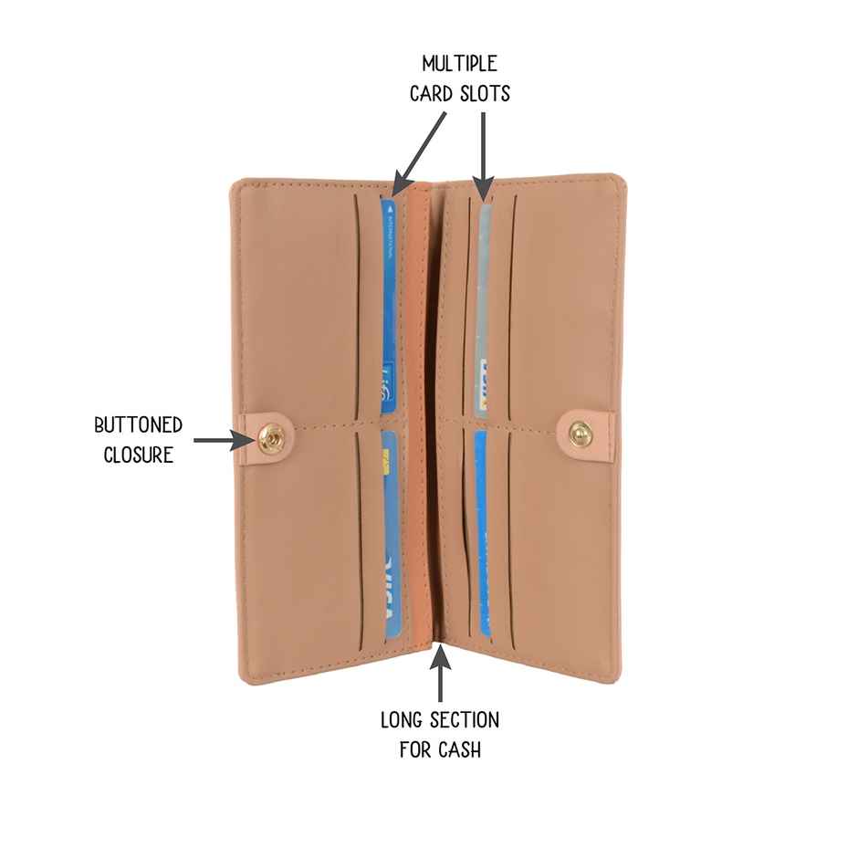 Baggit Women's Restra 2 Fold Wallets | Tender Peach