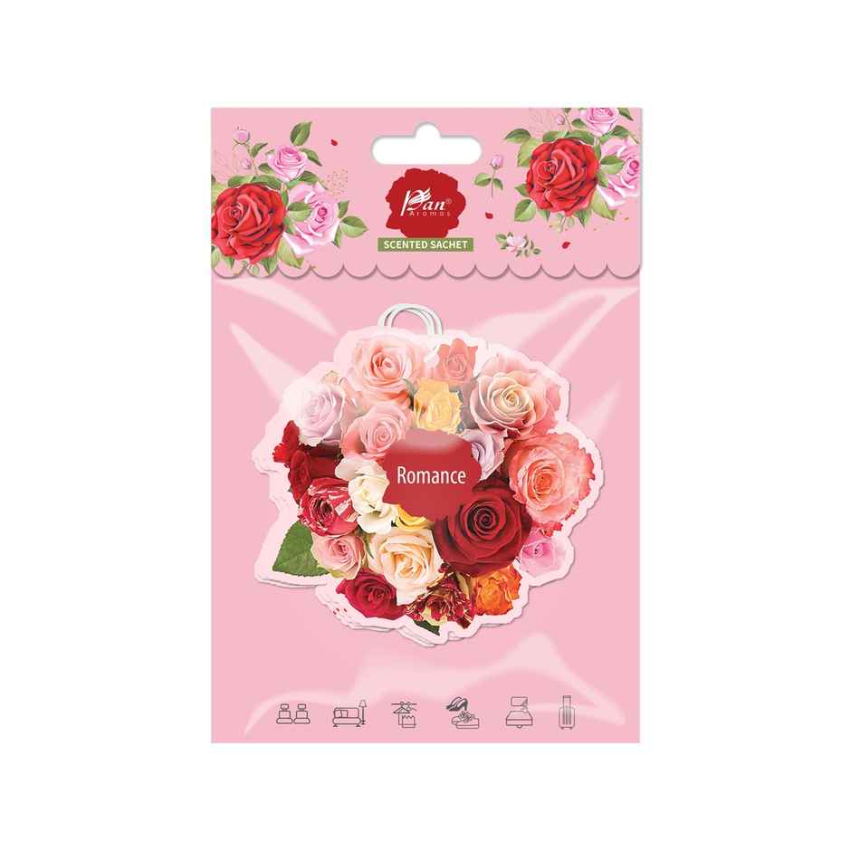 Pan Aromas French Rose Scented Air Freshener | Paper Hanging Sachet