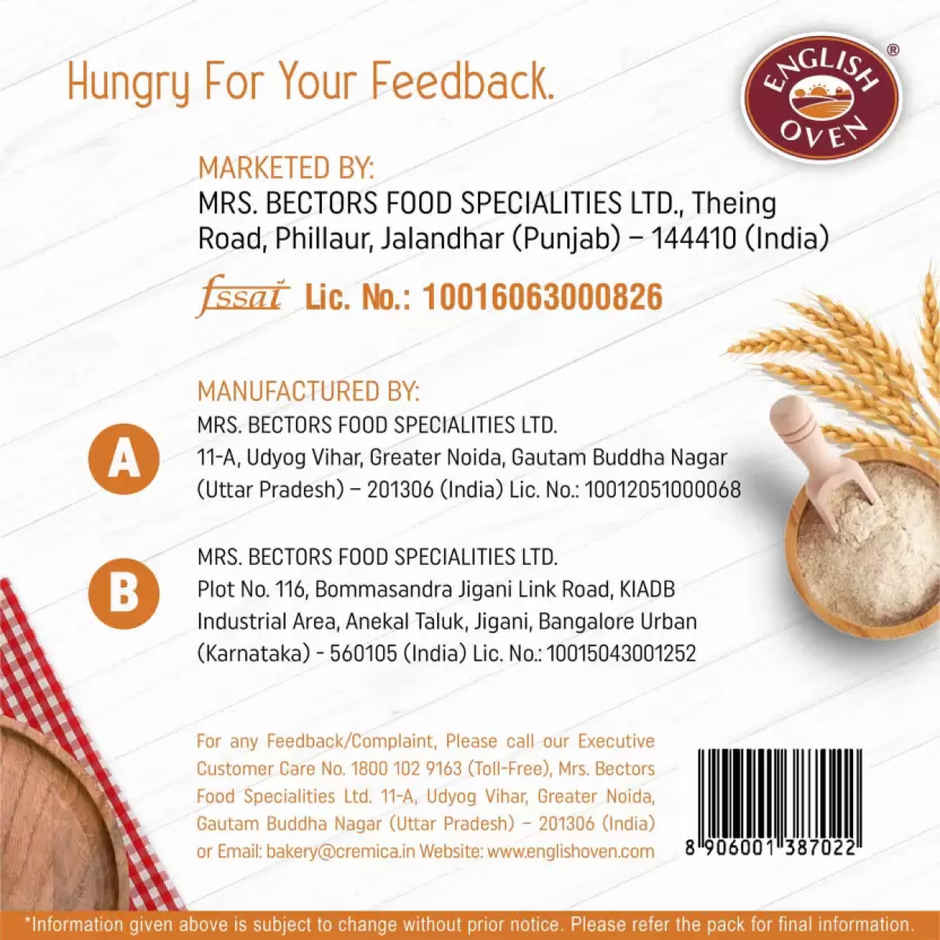 English Oven Sandwich White Bread