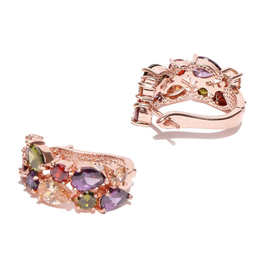 YouBella Valentine Swiss Zircon Rainbow colors Exquisite Earrings for Women & Girls (YBEAR - 31126B)