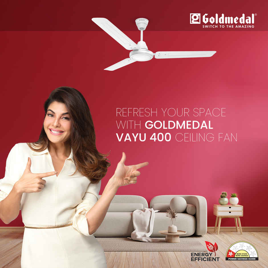 Goldmedal Vayu Ceiling Fan, 1200mm, 1 Star ,Ultra High Speed, White