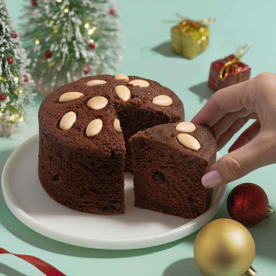 Theobroma Christmas Plum Cake | Eggless/Veg