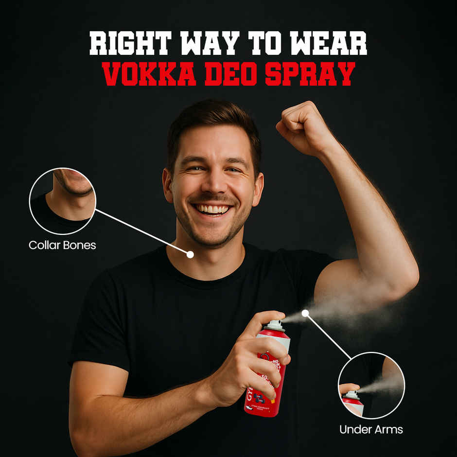 Vokka Gym Vibes Deodorant Body Spray Unisex Long Lasting