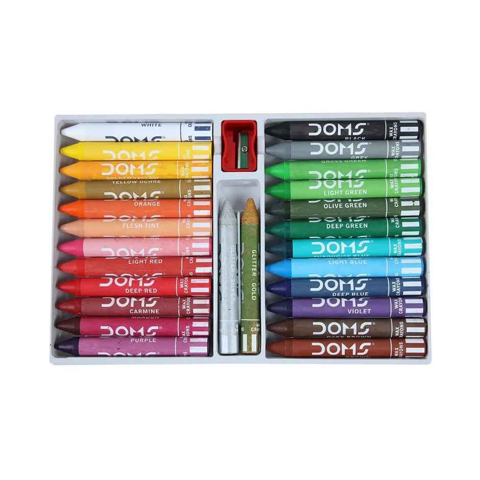 Doms Jumbo 24 Shades Wax Crayons | Classic Art Crayons Pack