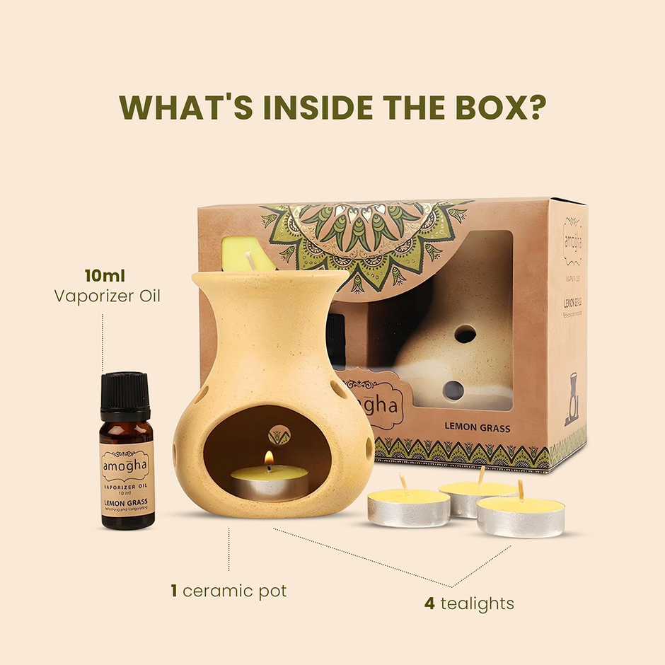 IRIS Amogha Lemongrass Vaporizer | Aroma Diffuser Set