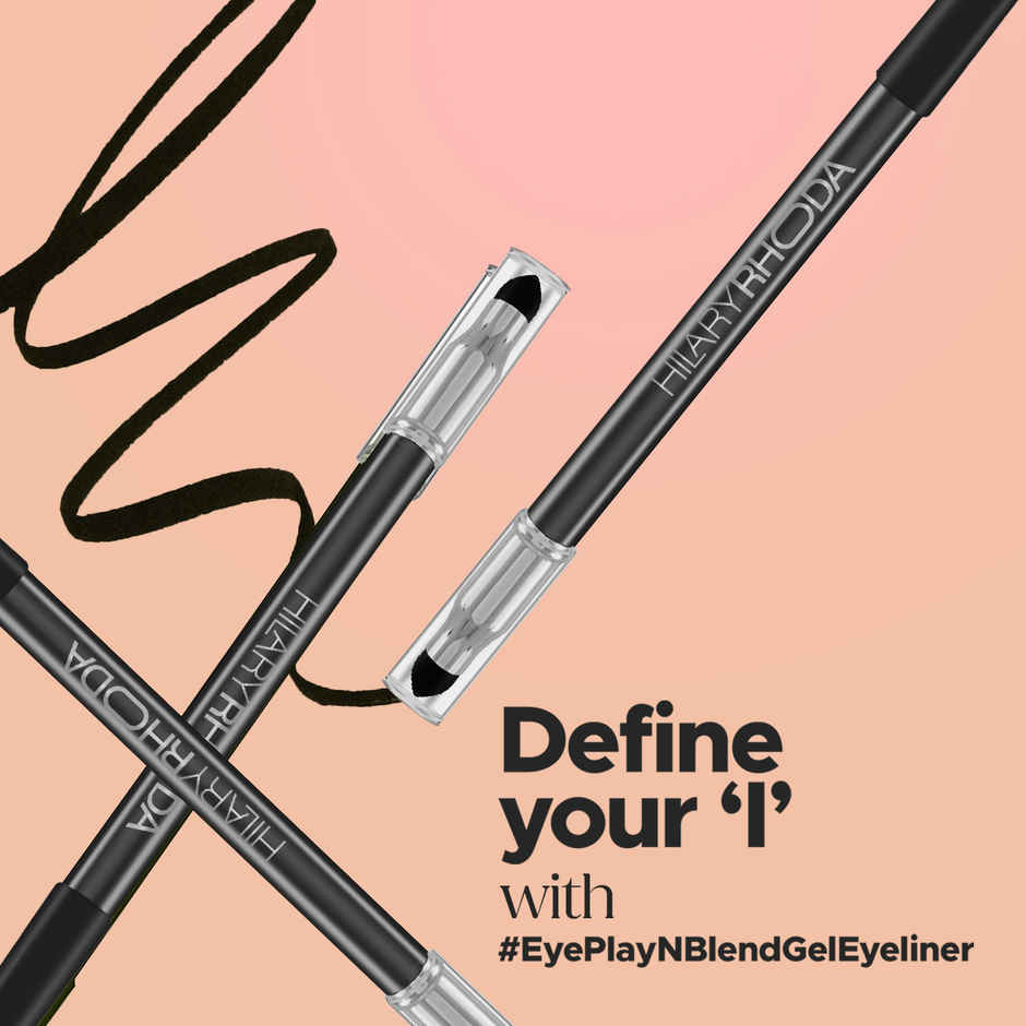 Hilary Rhoda Play n Blend Gel Eyeliner | One Stroke Application | Black - Shade 03