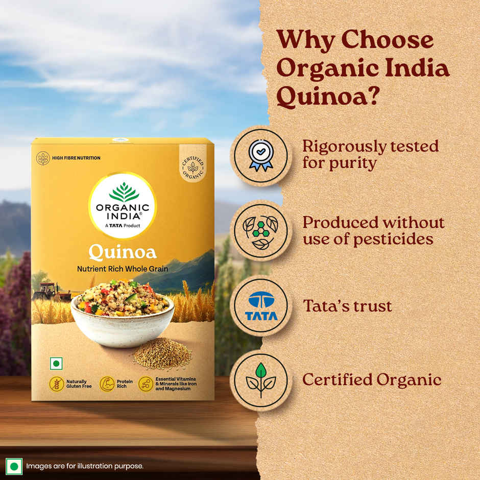 A TATA Product - Organic India Quinoa, Nutrient-Rich Whole Grain, Protein-Rich, Gluten-Free