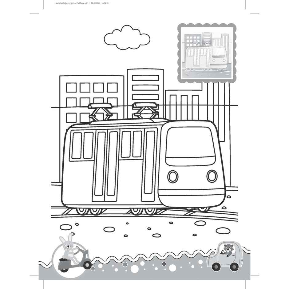 Vehicles- It's Colour time with Stickers Books for Kids | Fun & Engaging Colouring Activity Book