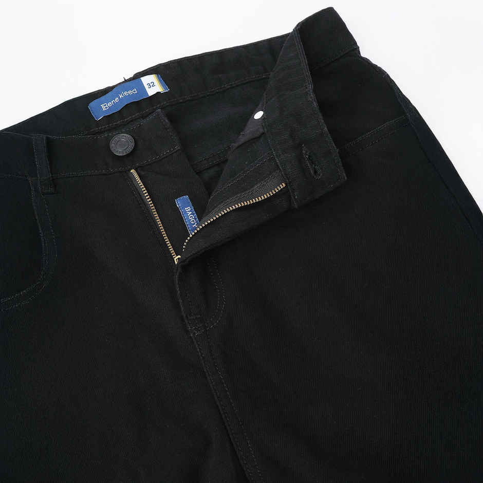 Bene Kleed Men's Baggy Fit Jeans | Black - 34