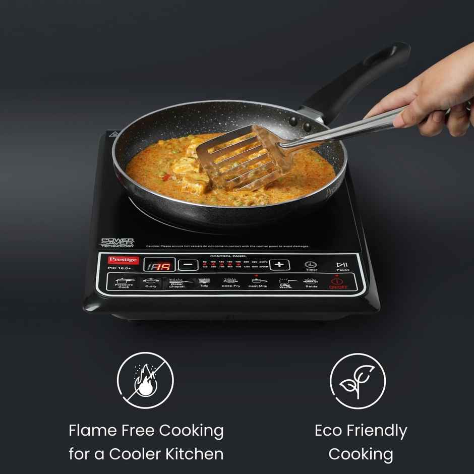 Prestige PIC 16.0+ 2000W Induction Cooktop,4KV Surge Protection,Easy to clean,Black,1Y Warranty, BIS