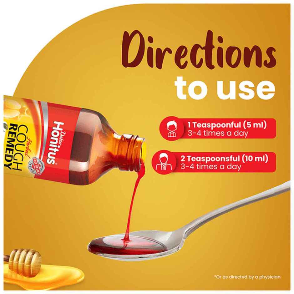 Dabur Honitus Honey Based Ayurvedic Cough Syrup 200mL