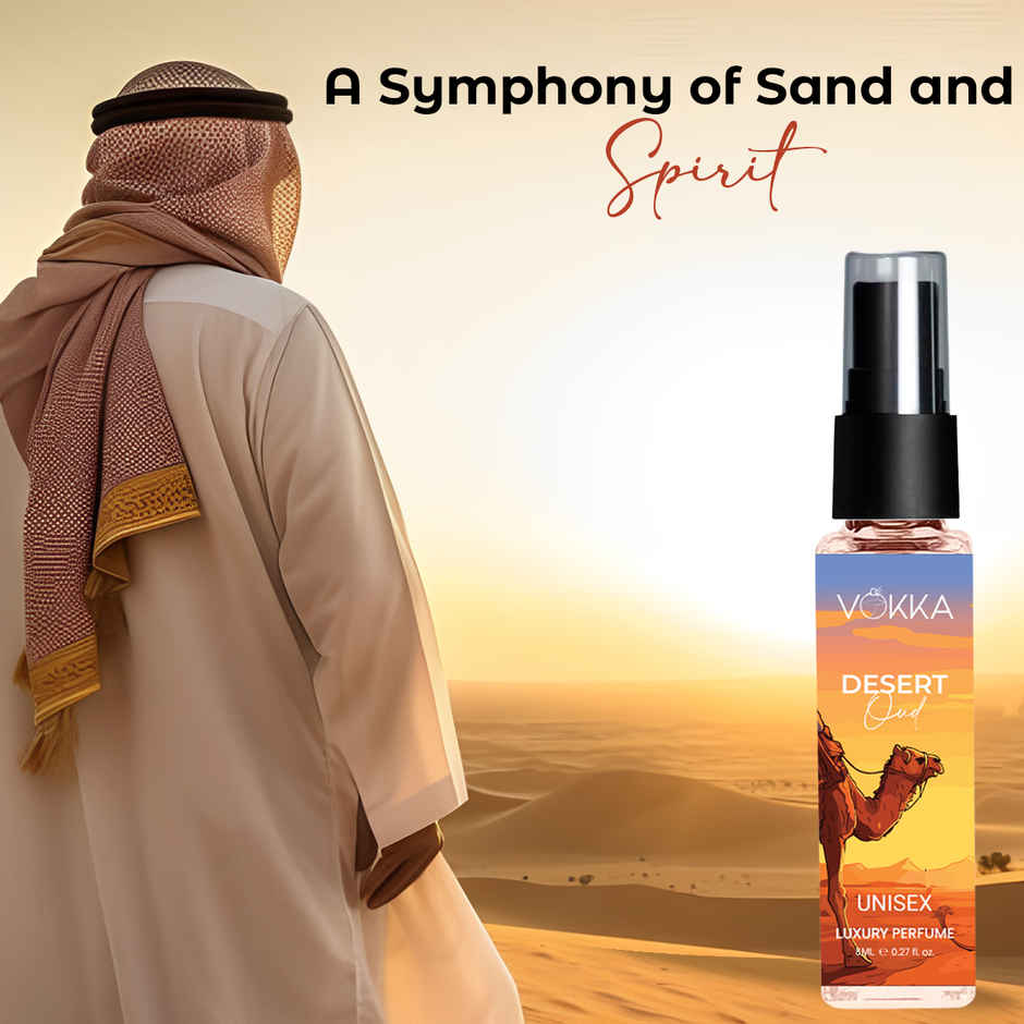 Vokka Pocket Perfume Desert Oud Unisex Luxury Spicy Agarwood Ambery