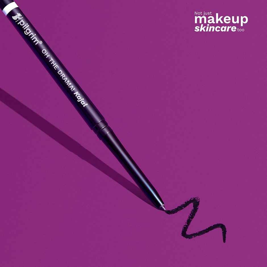 Pilgrim Oh The Drama! 12hr Stay Kajal with Argan Oil Smudge Proof & Waterproof | Black Mischief