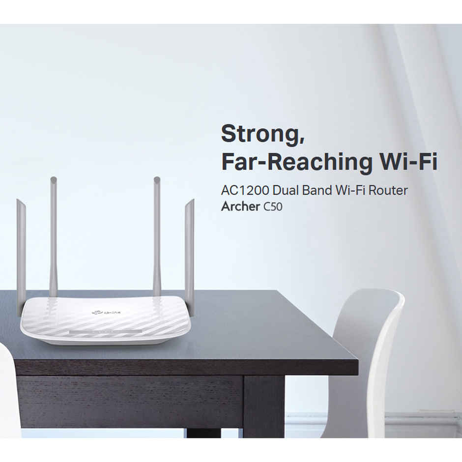 TP-Link Archer C50 AC1200 Wireless Dual Band Cable Router,Supports Parental Control - White