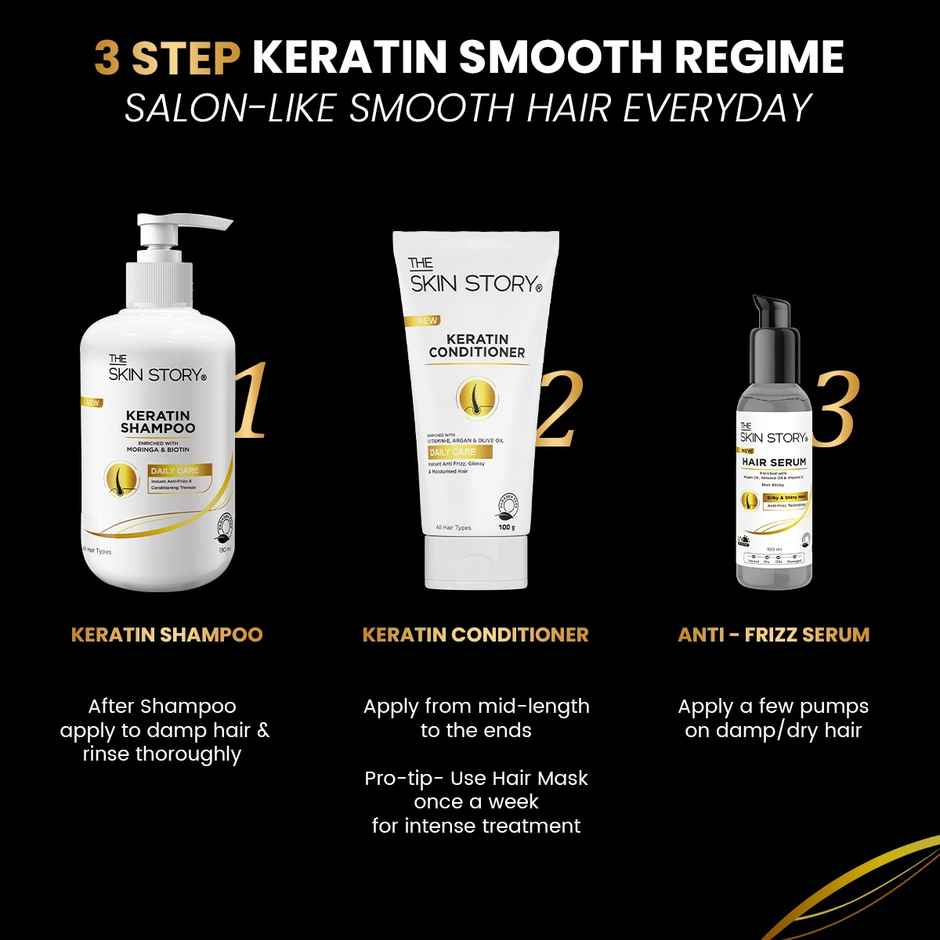 The Skin Story Keratin Hair Conditioner Anti Frizz Instant Glossy Moisturized Hair Paraben Free