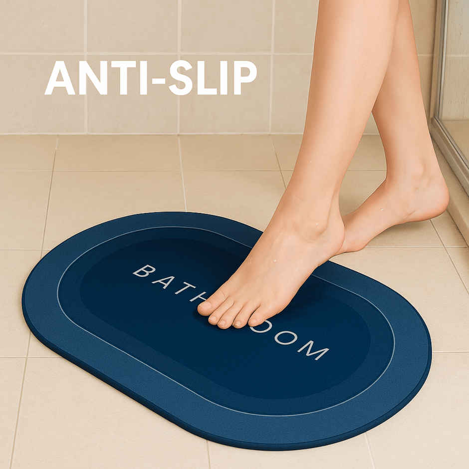 Zulaxy Anti-Slip Bathroom Mat | Super Absorbent | Quick Dry & Soft Touch | 40x60 cm | Multicolor