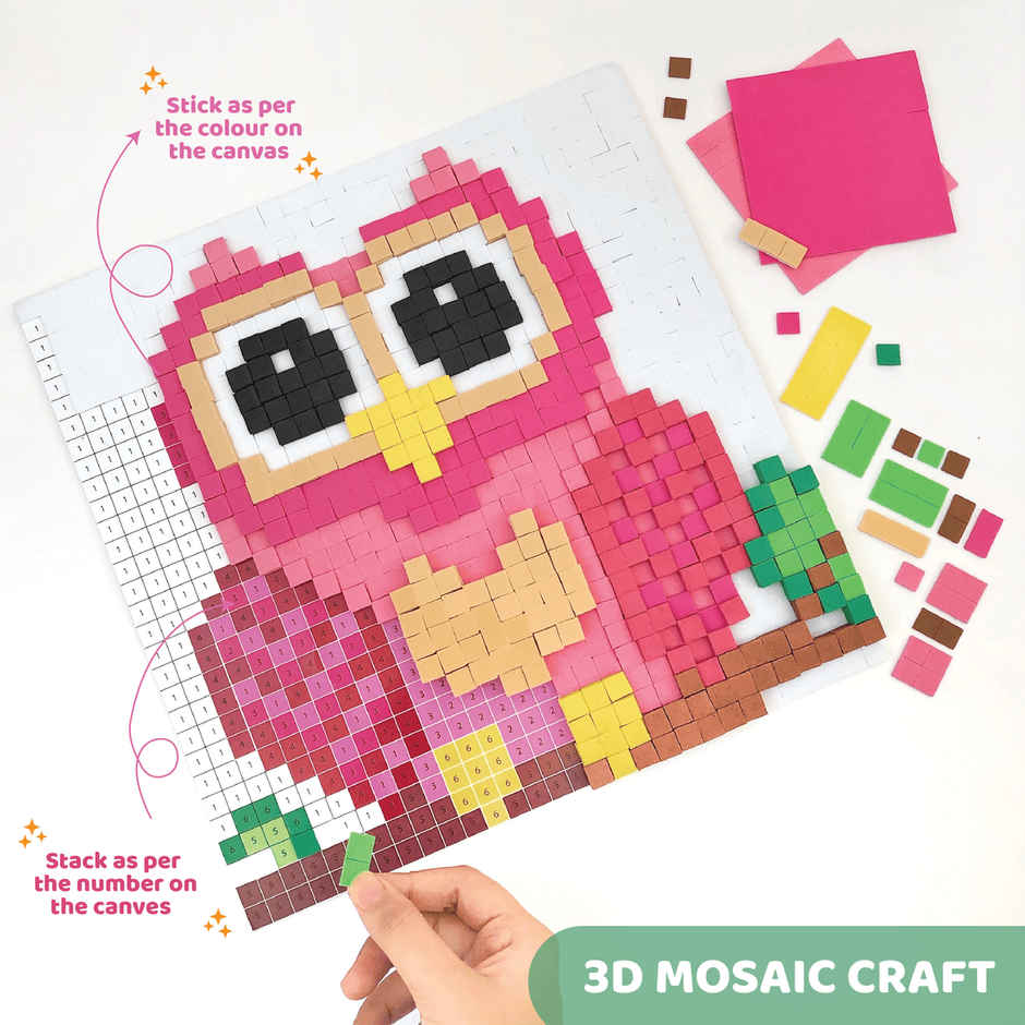 Jackinthebox Stick 'N' Stack Owl Art & Craft Kit