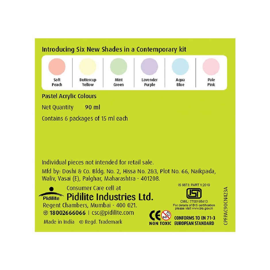 Fevicryl Multi Surface Pastel Acrylic Colours Kit | Ideal For Artists