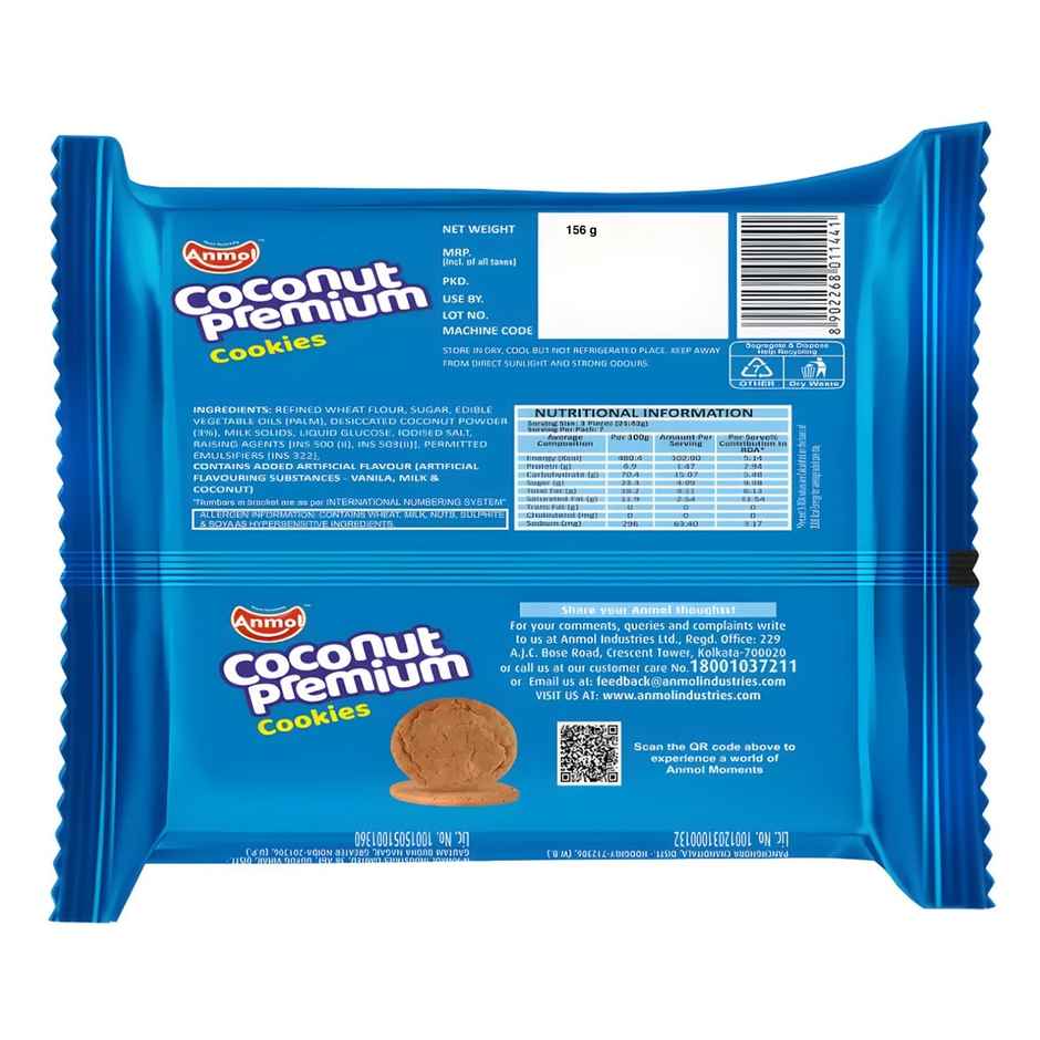 Anmol Coconut Premium Cookies | Crunchy & Flavorful