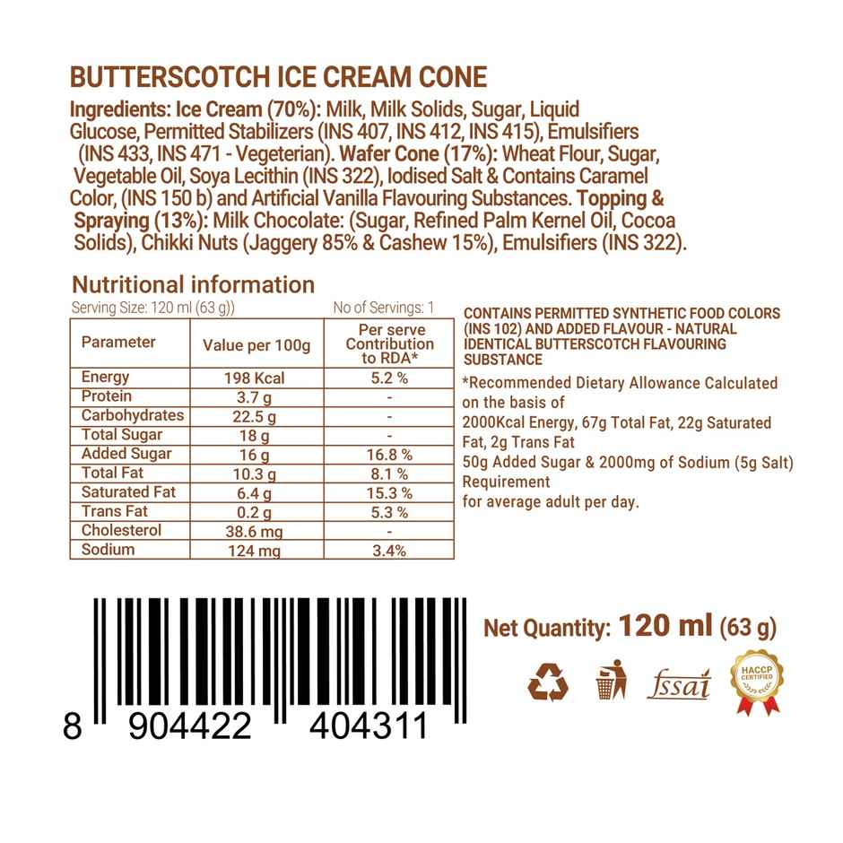 Skei Butterscotch Cone