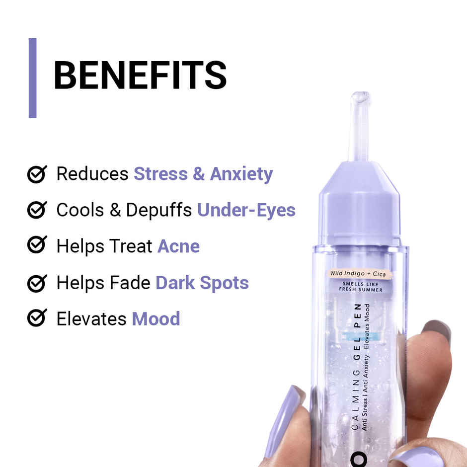 SEREKO Calming Gel Pen With Wild Indigo & Cica for Dark Circles, Puffiness & Acne Spots