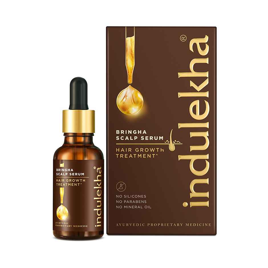 Indulekha Bringha Hair Growth Treatment Scalp Serum | Ayurvedic Hair Growth Serum