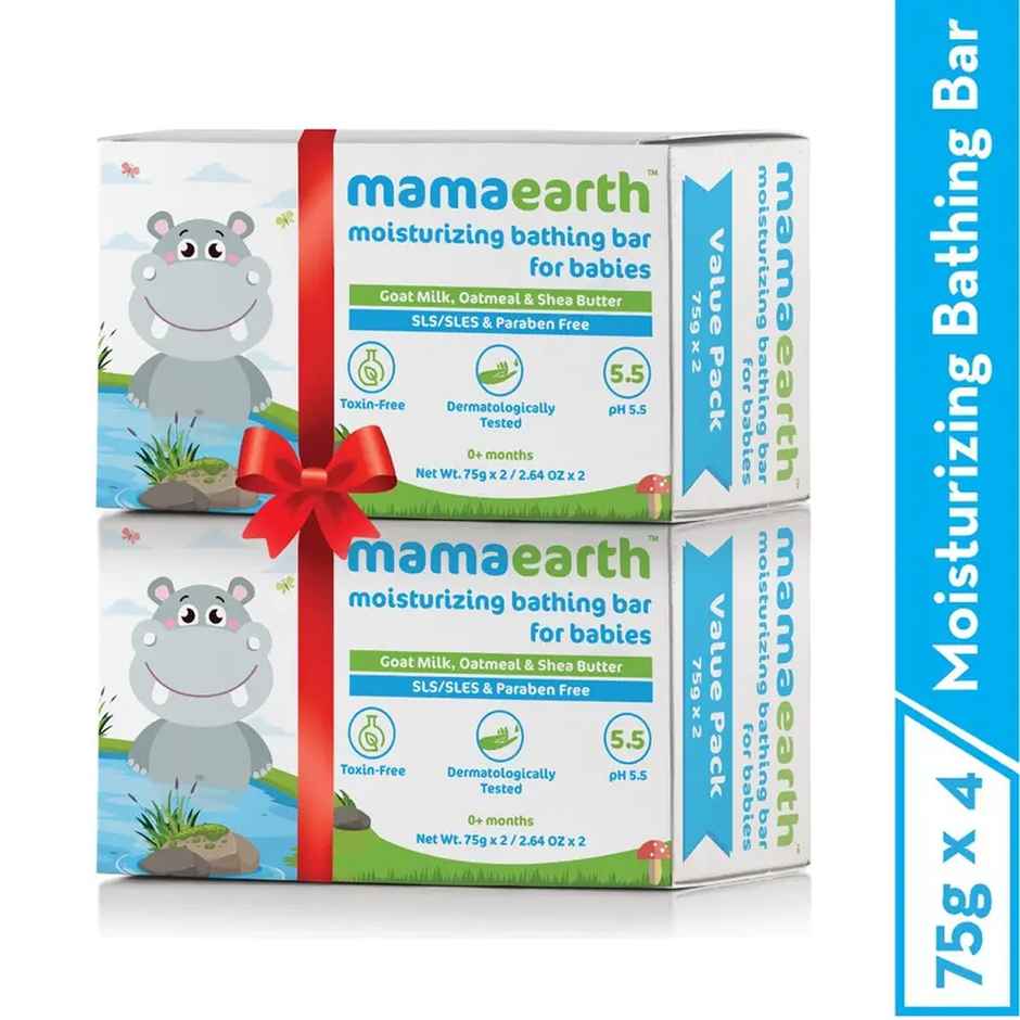 Mamaearth Bathing Bar For Babies - Pack Of 4
