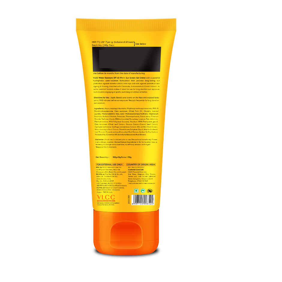 VLCC DeTan Water Resistant SPF 60 PA+++ Sunscreen Gel Creme