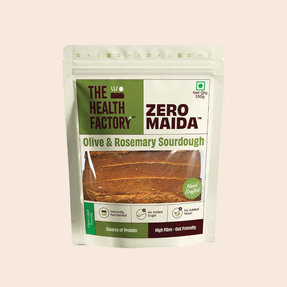 The Health Factory Olive & Rosemary Sourdough | Zero Maida | No Added Sugar | No Added Yeast
