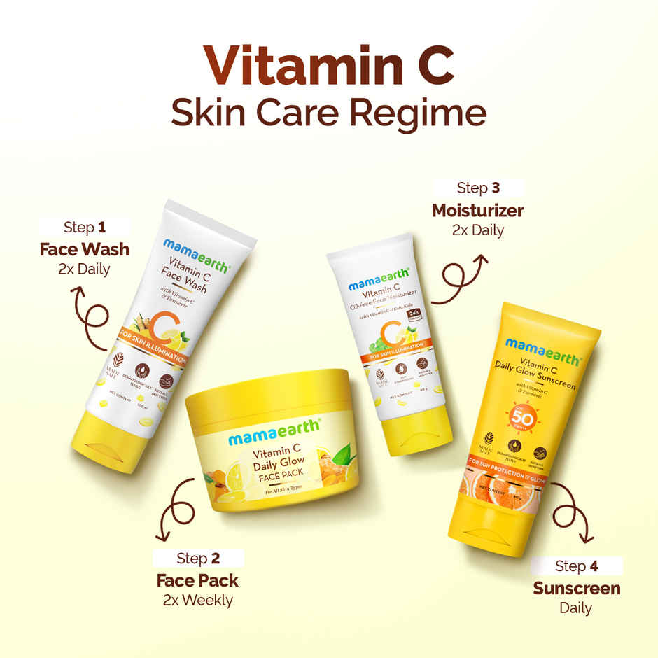Mamaearth Vitamin C Daily Glow Sunscreen for Tan Protection Combo