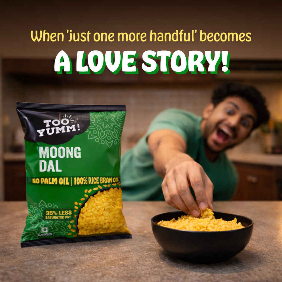 Too Yumm Moong Dal Namkeen, 35% Less Saturated Fats, No Palm Oil Healthy Munchies