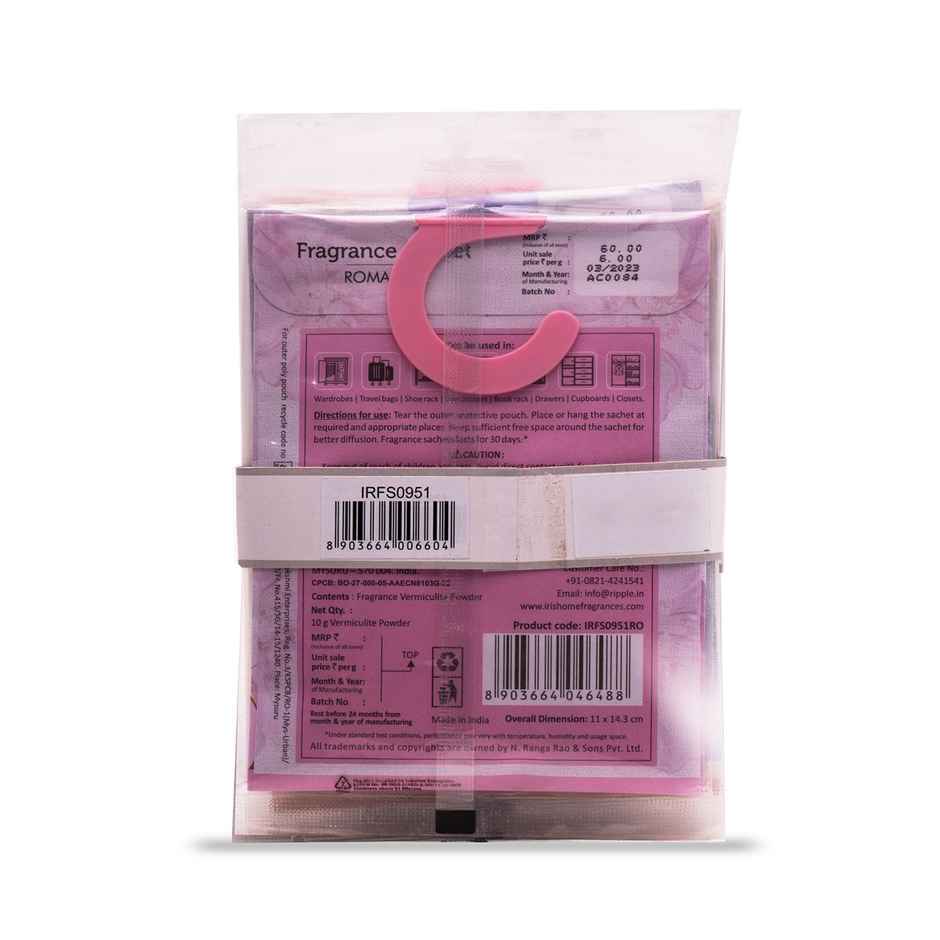 IRIS Fragrance Sachets | Room Freshener | Rose, Romance, Sandal, Apple Cinnamon, Blueberry